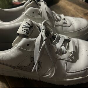 NIKE Air‎ Force 1 Pixel SE Distressed  White Womens Size 10.5 DH9632-101